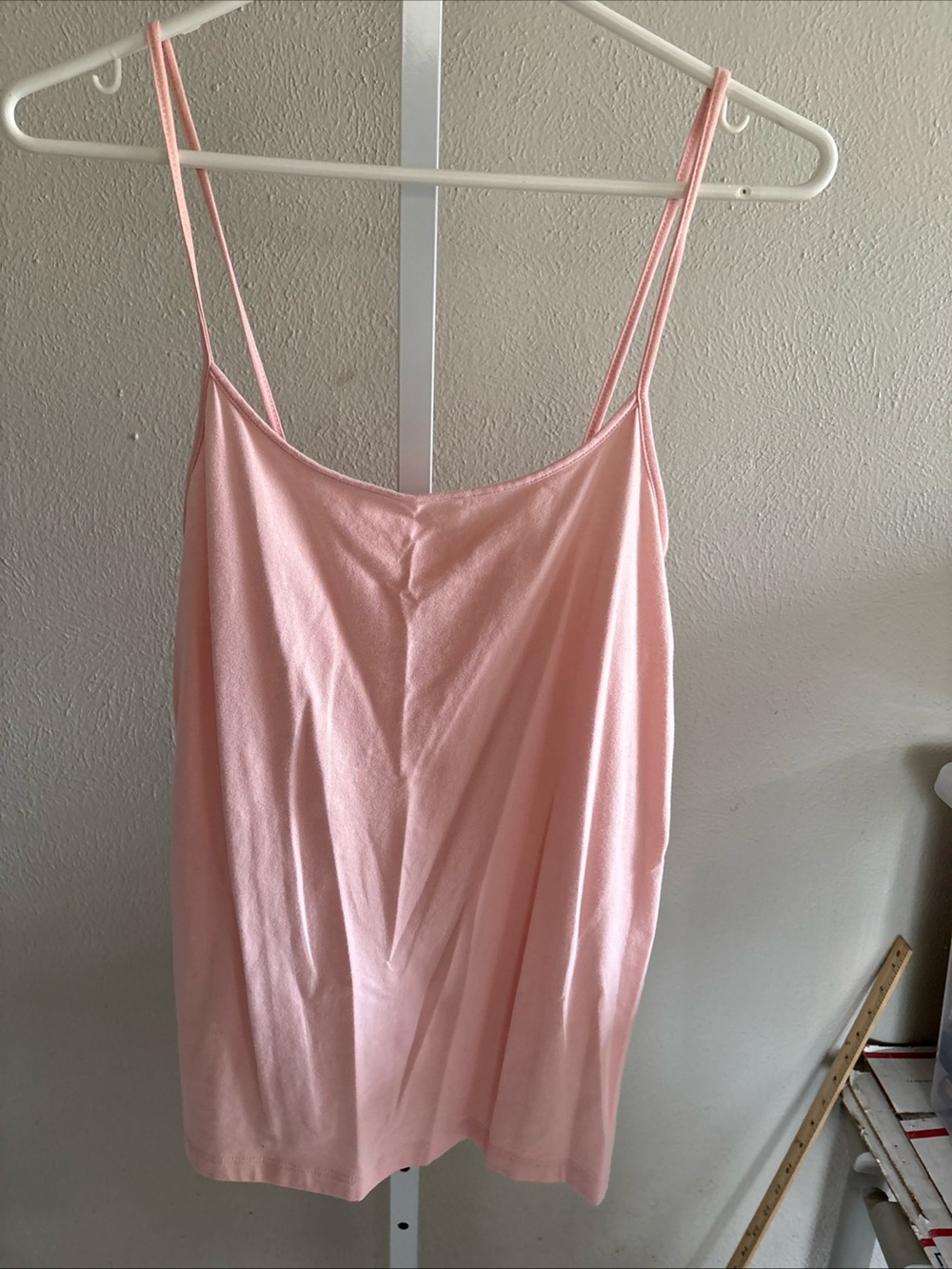 Light Pink Spaghetti Strap Tank Top Size Large Womens